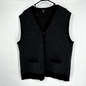 J.Crew Vintage Vest 100% Lambs Wool Size XL‎ Gray